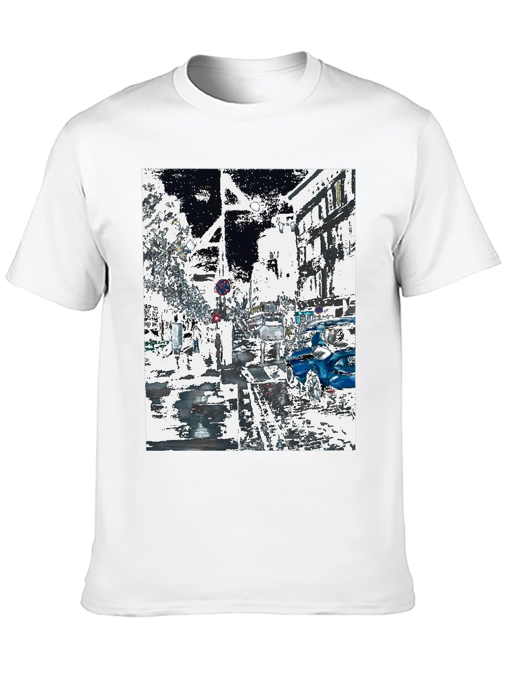 Urban Abstract Graphic Tee - Black
