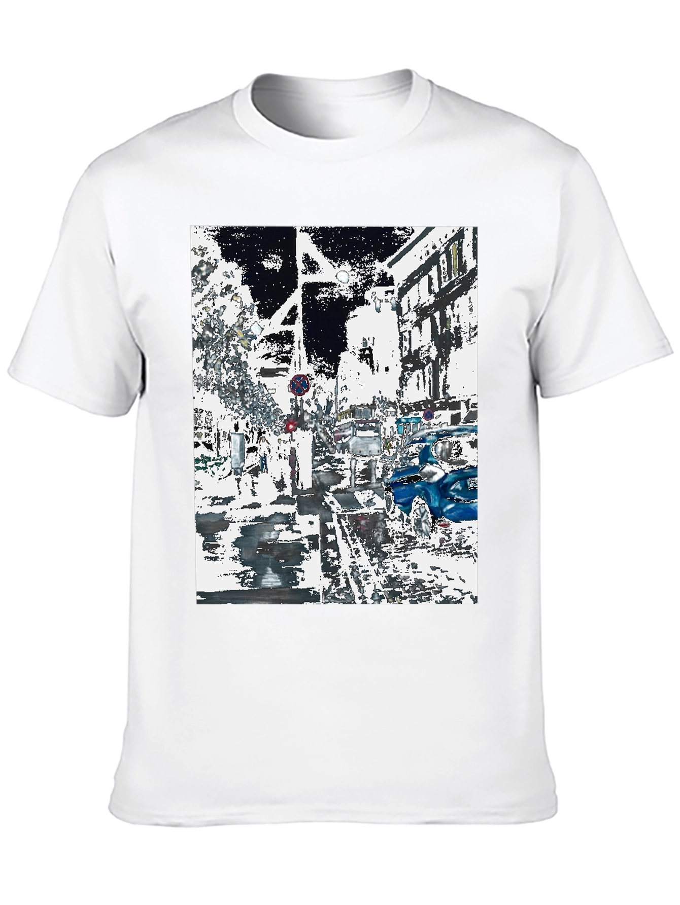Urban Abstract Graphic Tee - Black