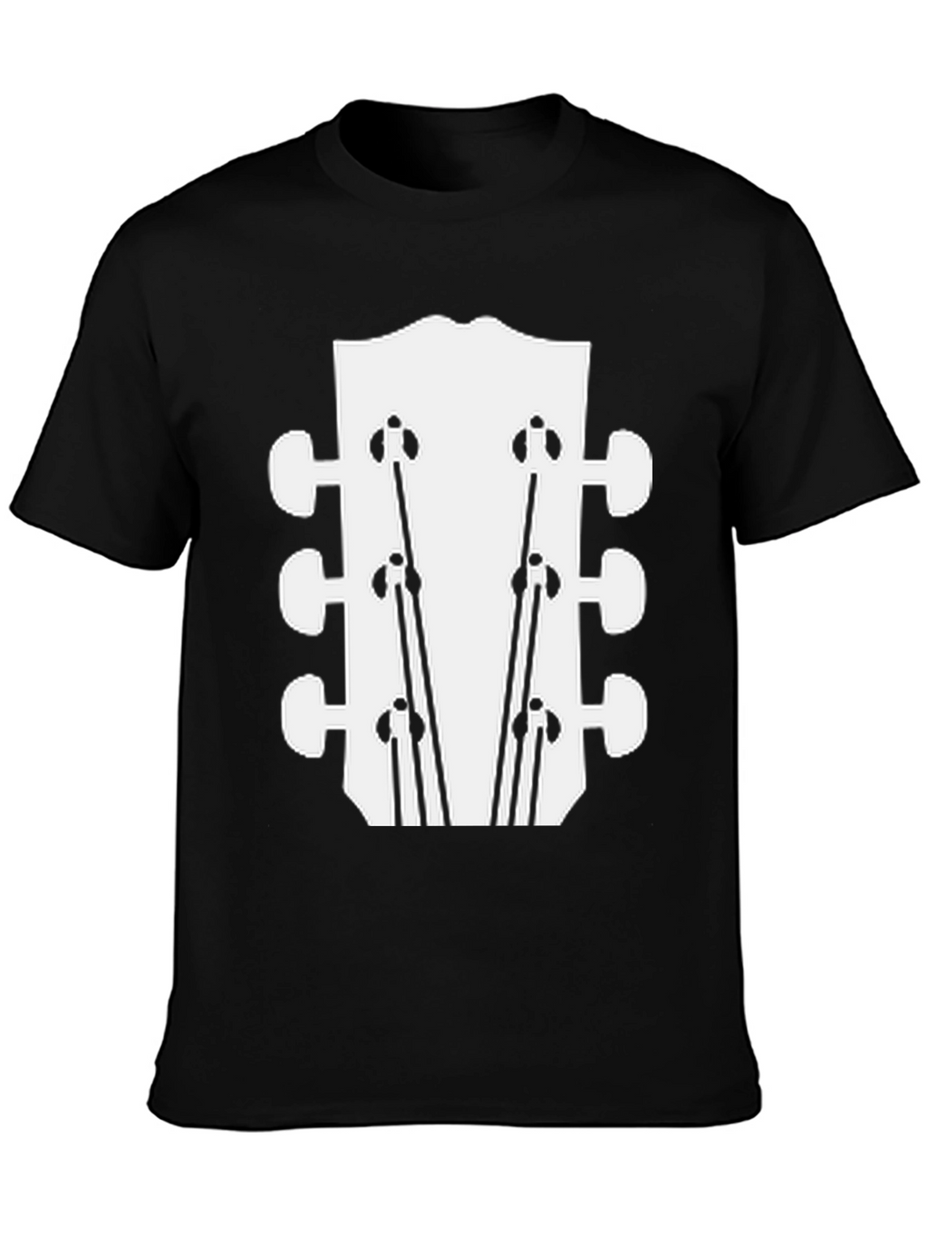 Guitar Headstock Graphic Tee - Black