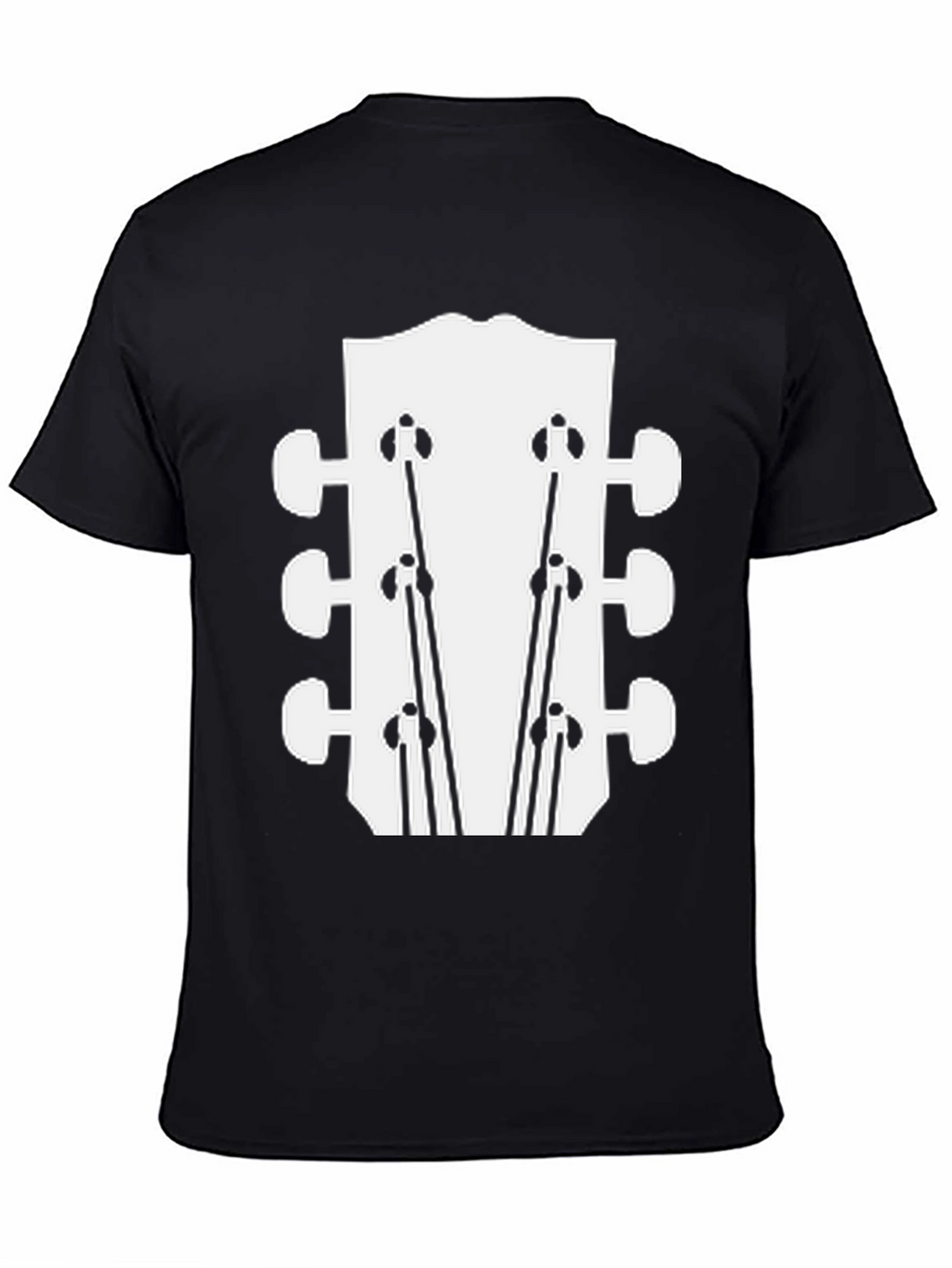 Guitar Headstock Graphic Tee - Black