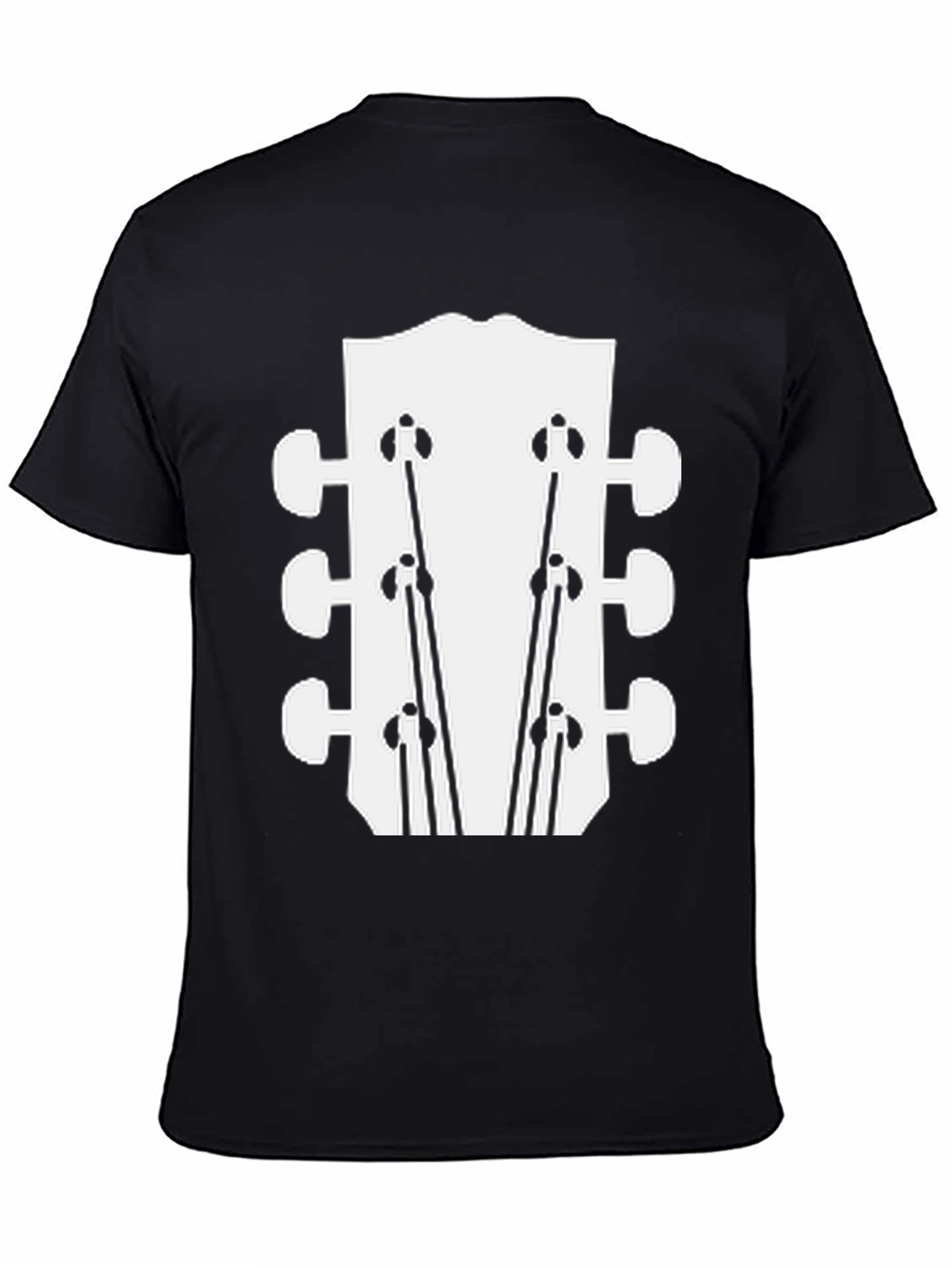 Guitar Headstock Graphic Tee - Black