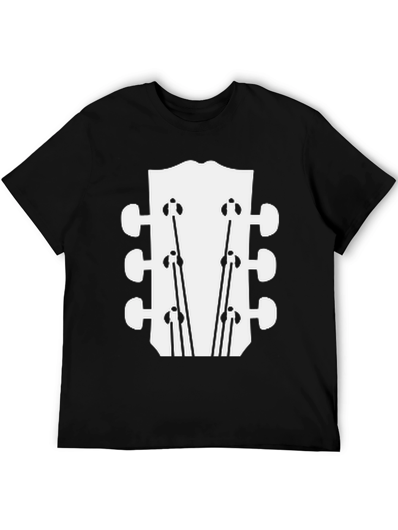 Guitar Headstock Graphic Tee - Black