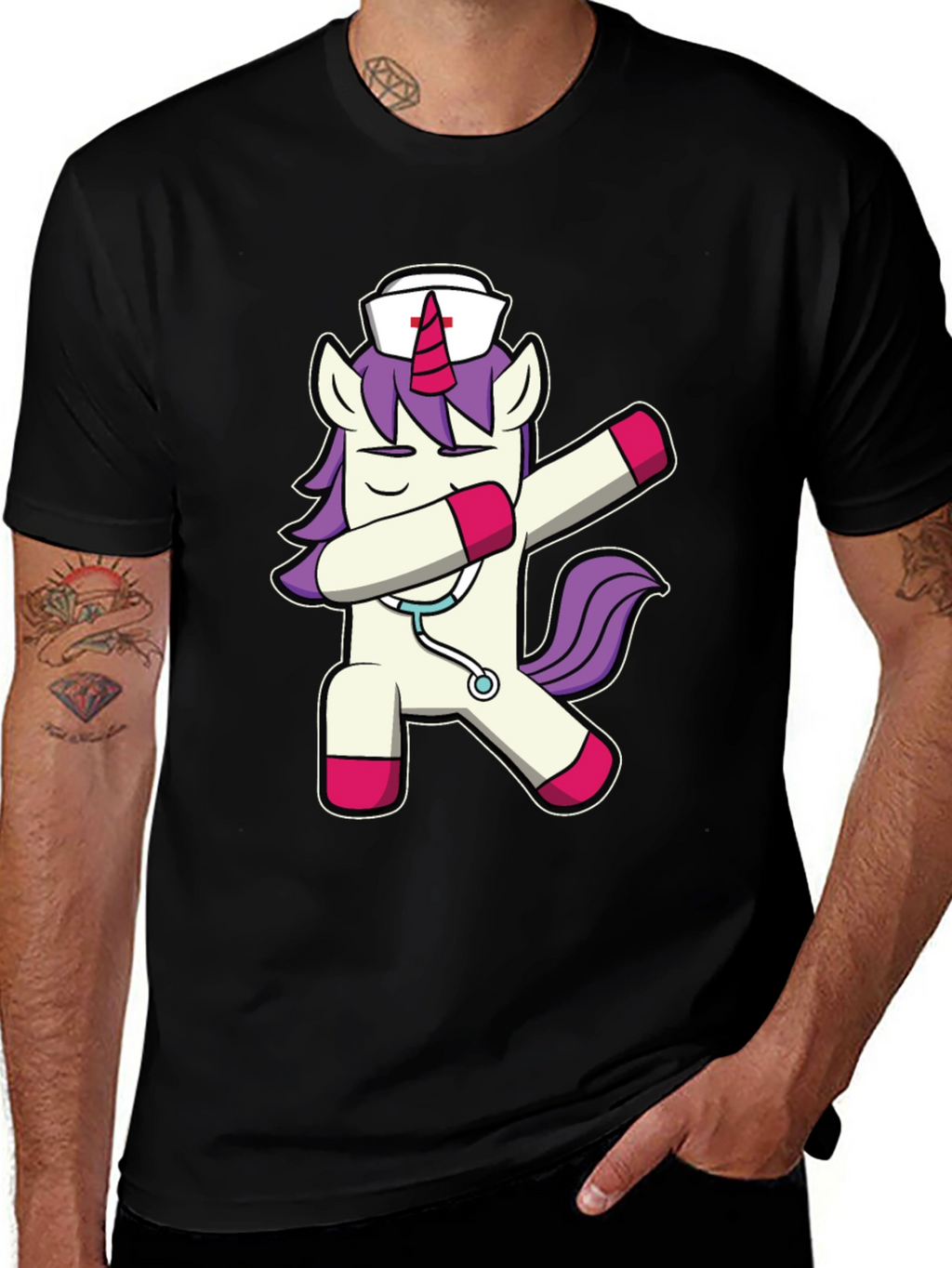 Nurse Unicorn Dabbing T-Shirt