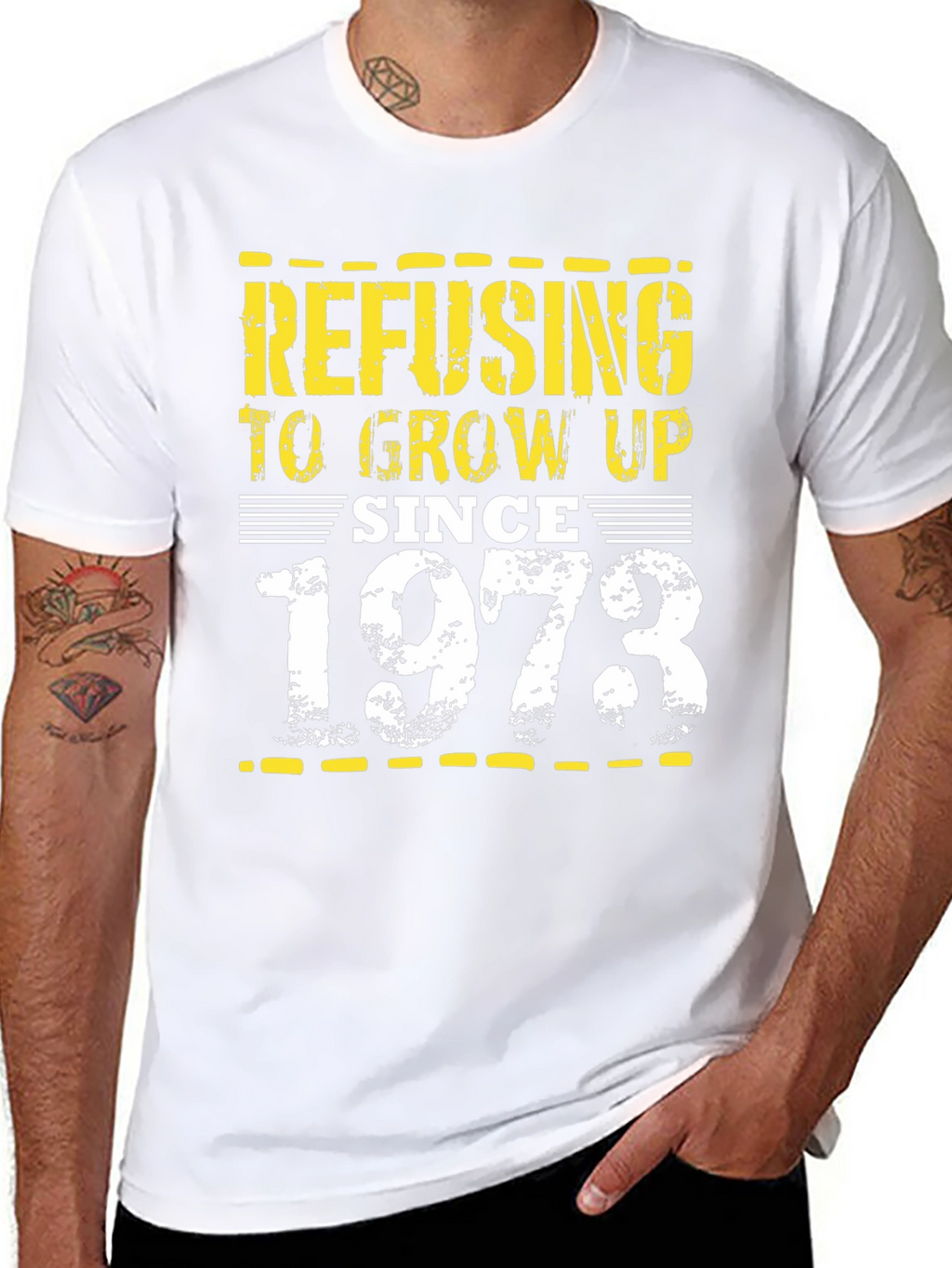 Refusing to Grow Up Since 1973 Black T-Shirt