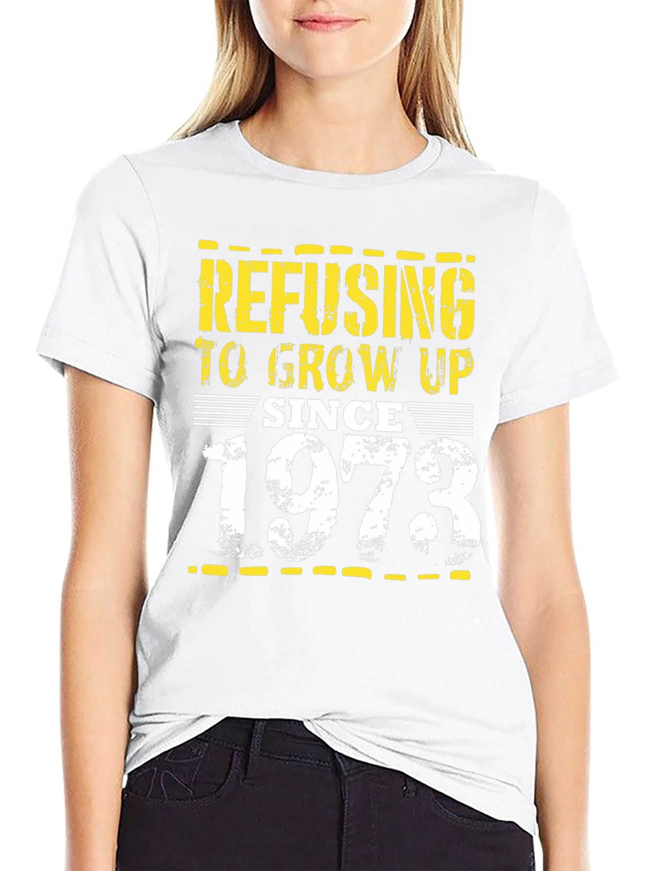 Refusing to Grow Up Since 1973 Black T-Shirt