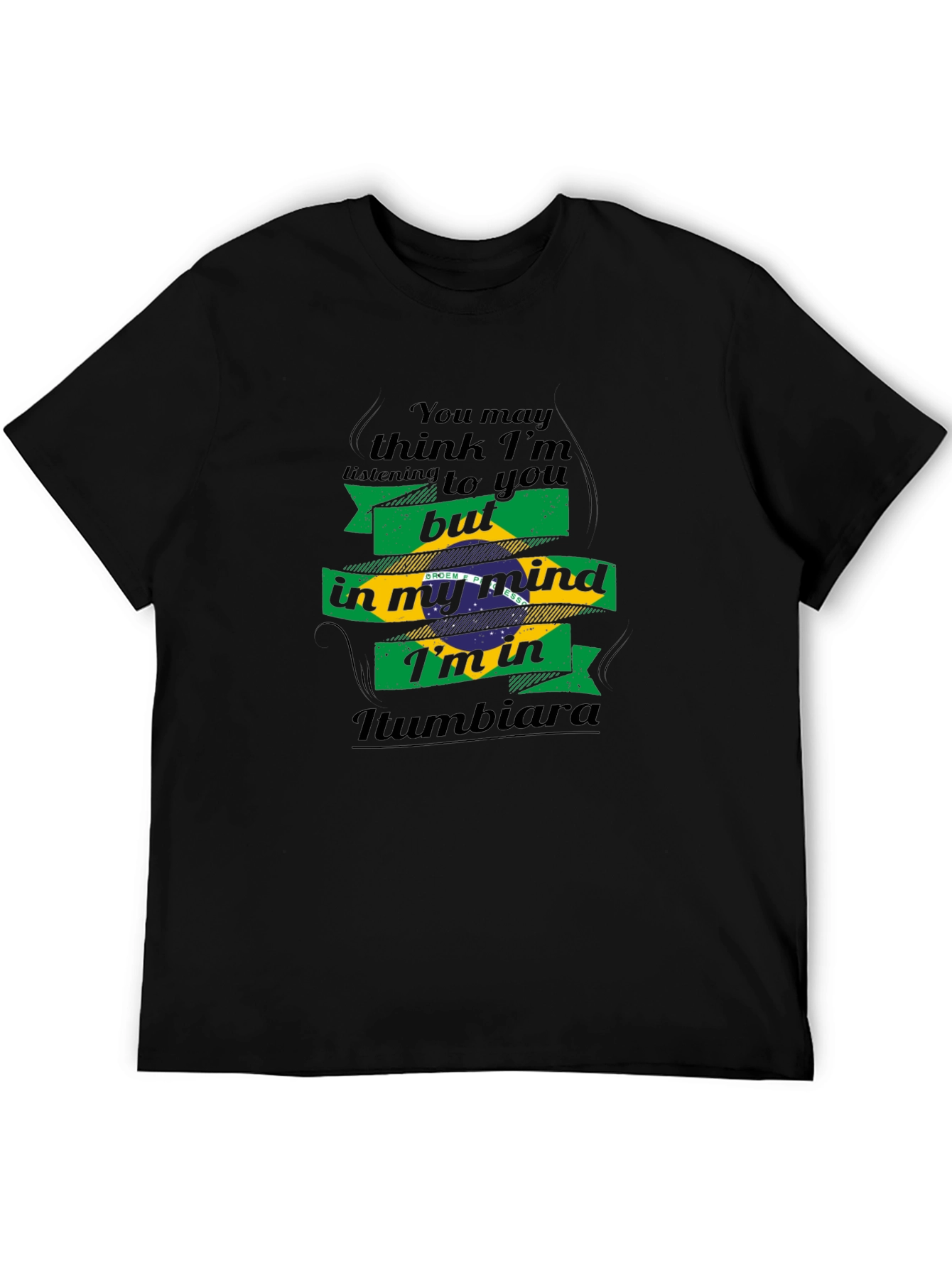Iumbiara Brazil Flag Mind T-Shirt