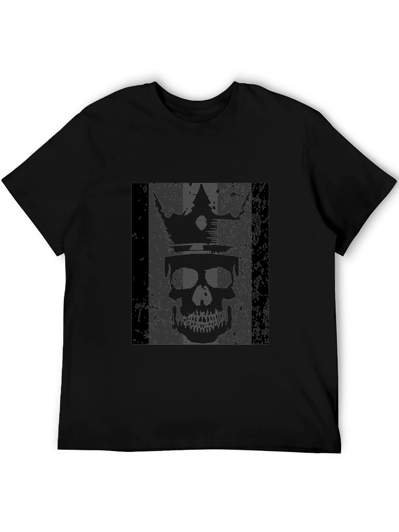 King Skull Graphic T-Shirt - Mens Black Tee