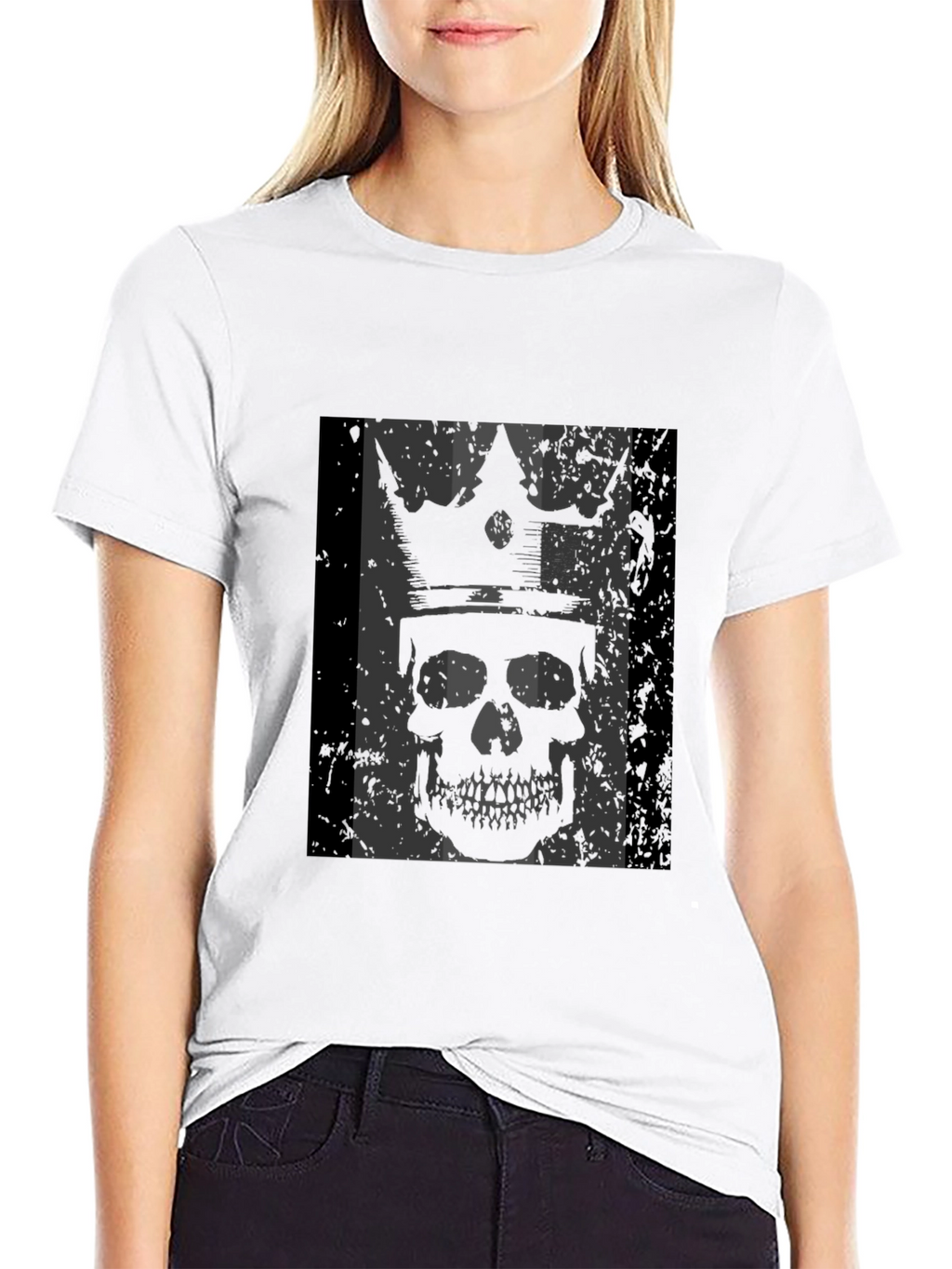 King Skull Graphic T-Shirt - Mens Black Tee