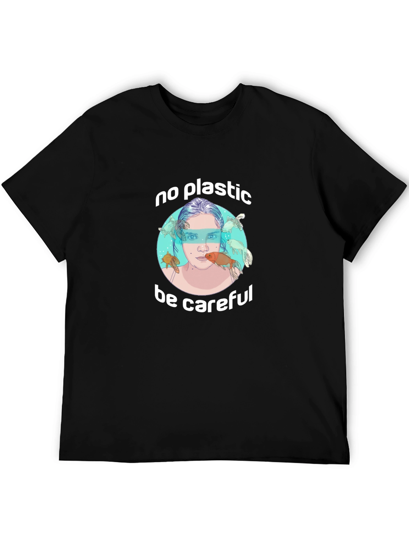 Eco-Friendly No Plastic Graphic T-Shirt