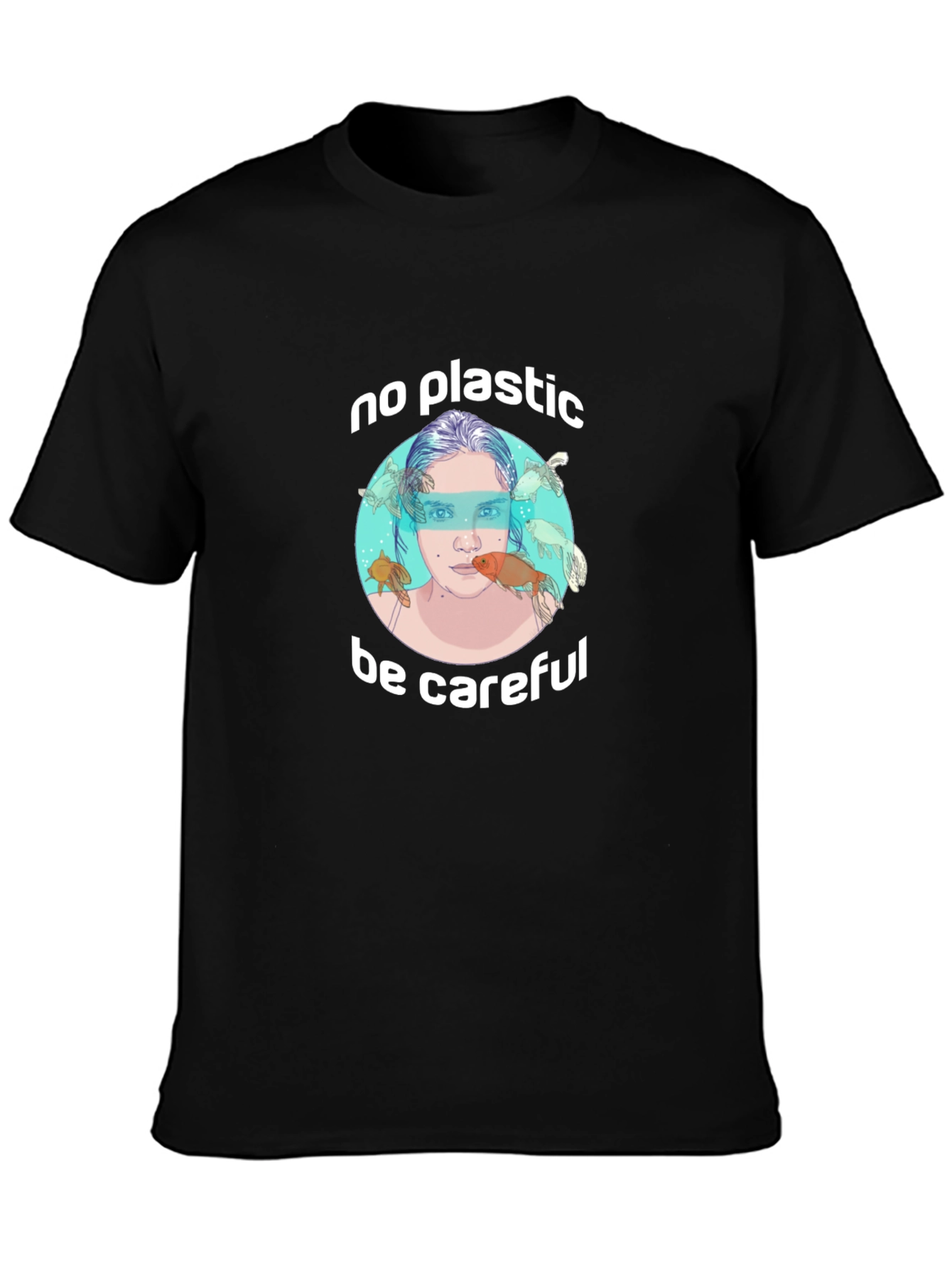 Eco-Friendly No Plastic Graphic T-Shirt