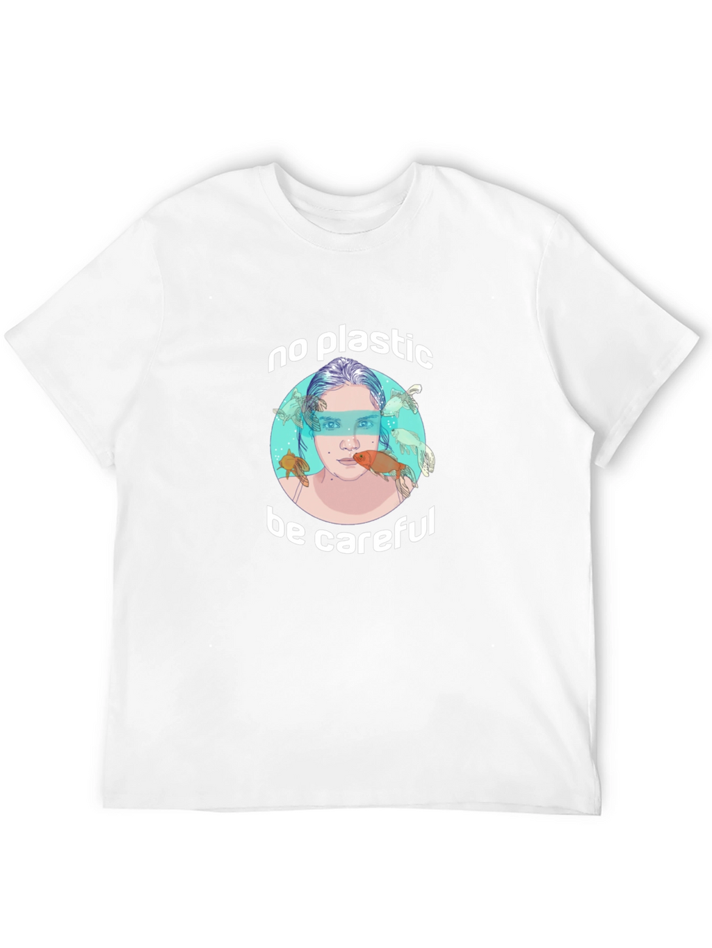 Eco-Friendly No Plastic Graphic T-Shirt
