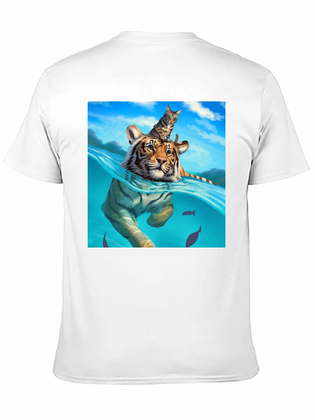 Tiger & Cat T-Shirt - Unique Graphic Tee