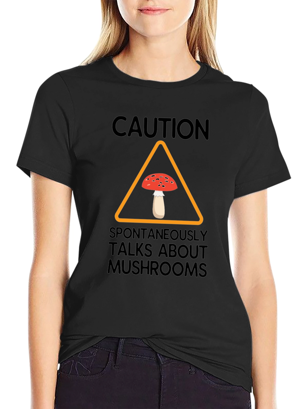 Caution Spontaneously Talks About Mushrooms T-Shirt