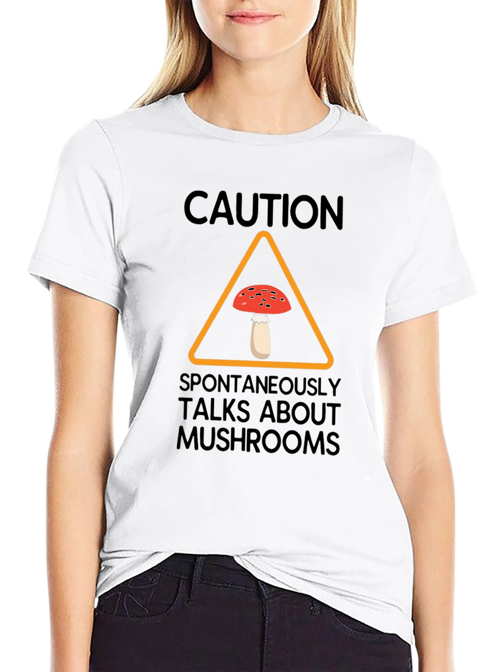 Caution Spontaneously Talks About Mushrooms T-Shirt