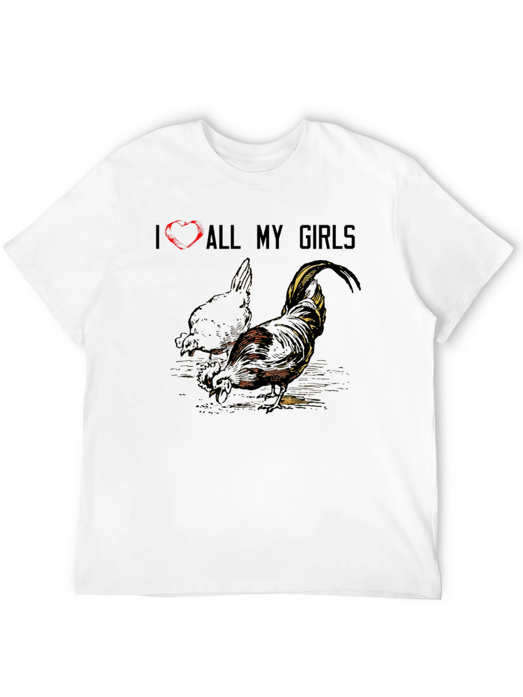 I Heart My Girls Chicken Graphic Tee