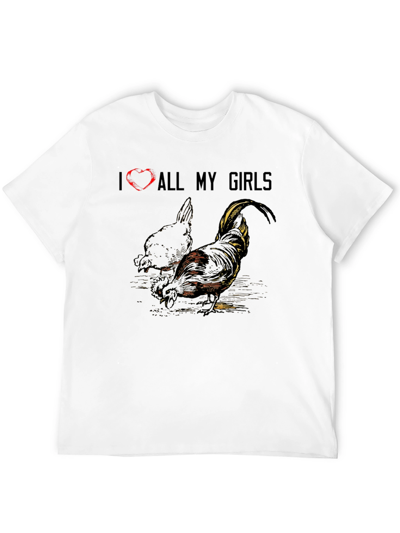 I Heart My Girls Chicken Graphic Tee