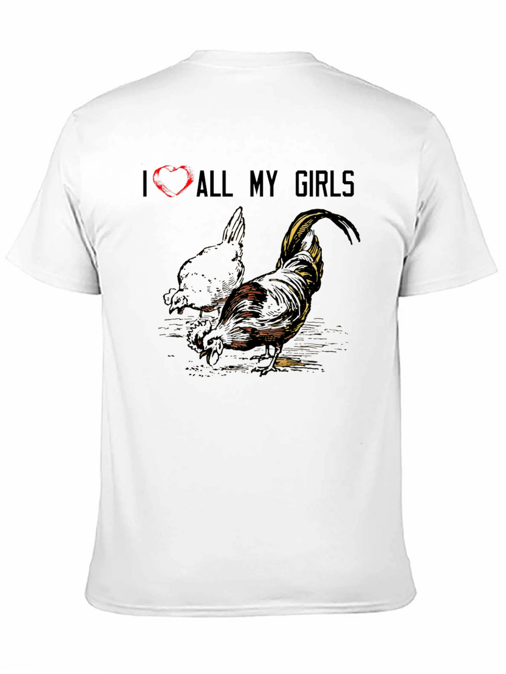 I Heart My Girls Chicken Graphic Tee