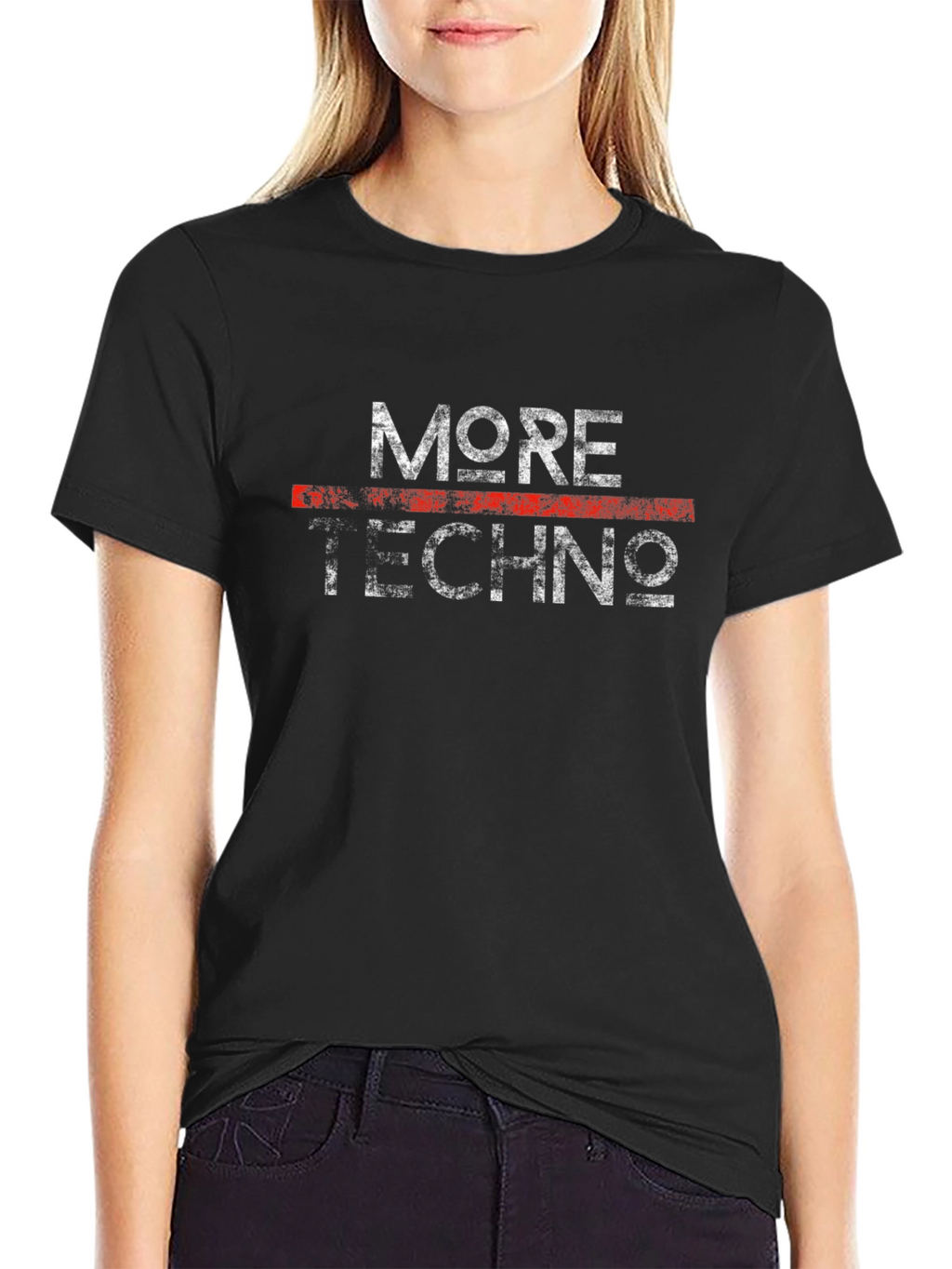 More Techno Black Graphic Tee