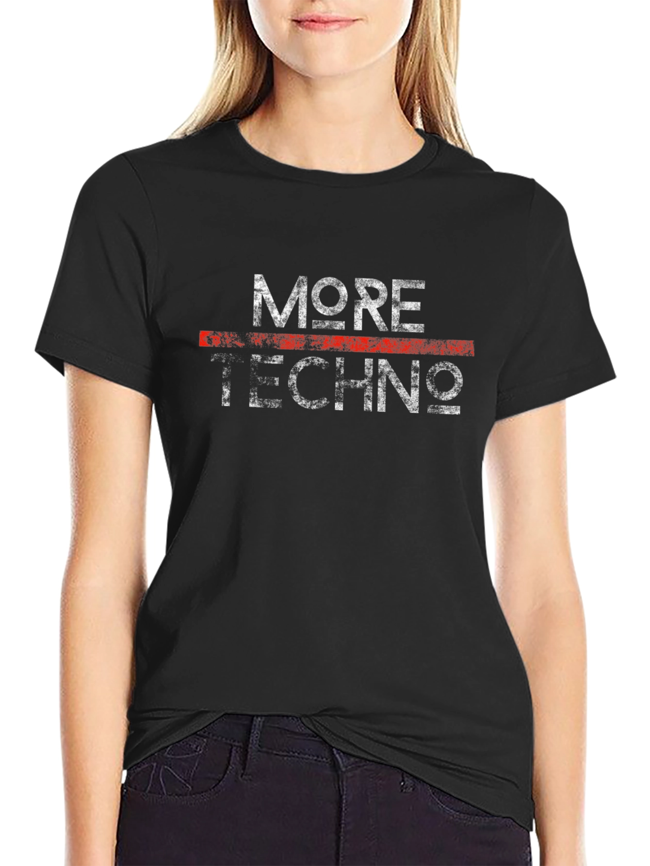 More Techno Black Graphic Tee