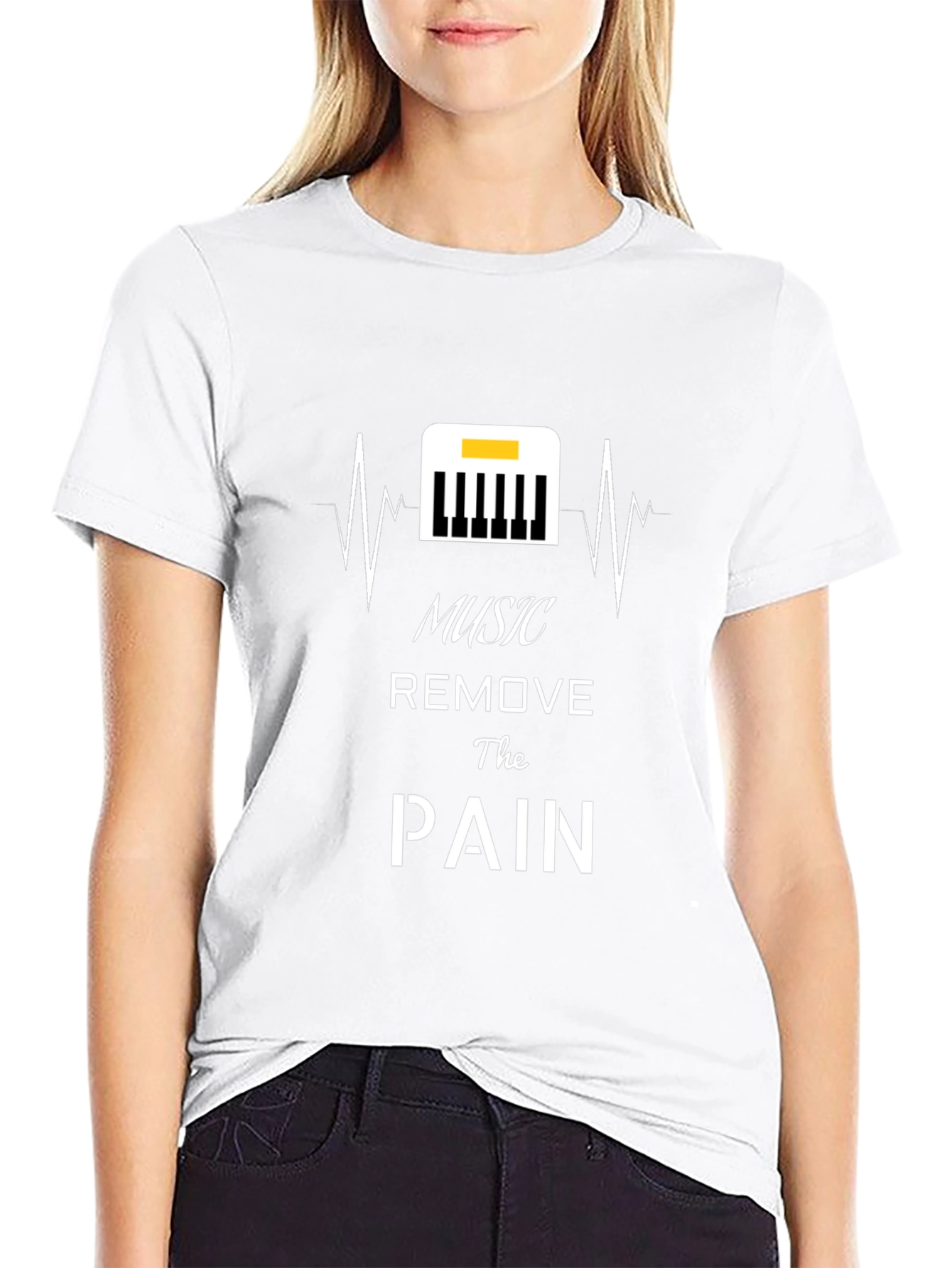 Music Removes Pain Black T-Shirt
