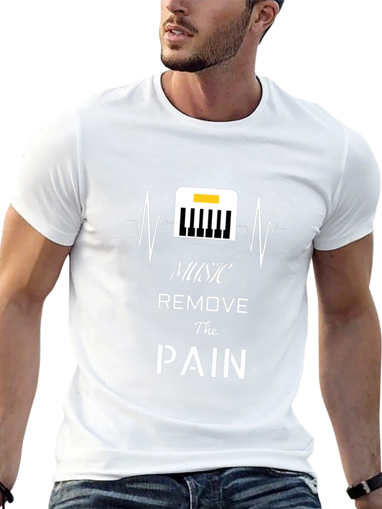 Music Removes Pain Black T-Shirt