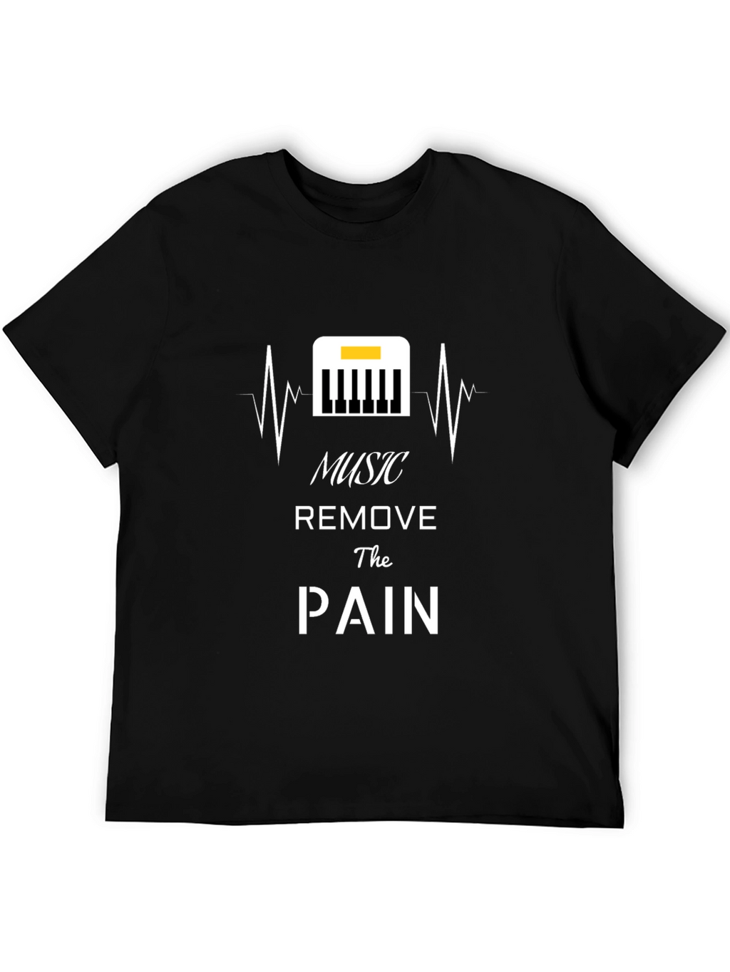 Music Removes Pain Black T-Shirt