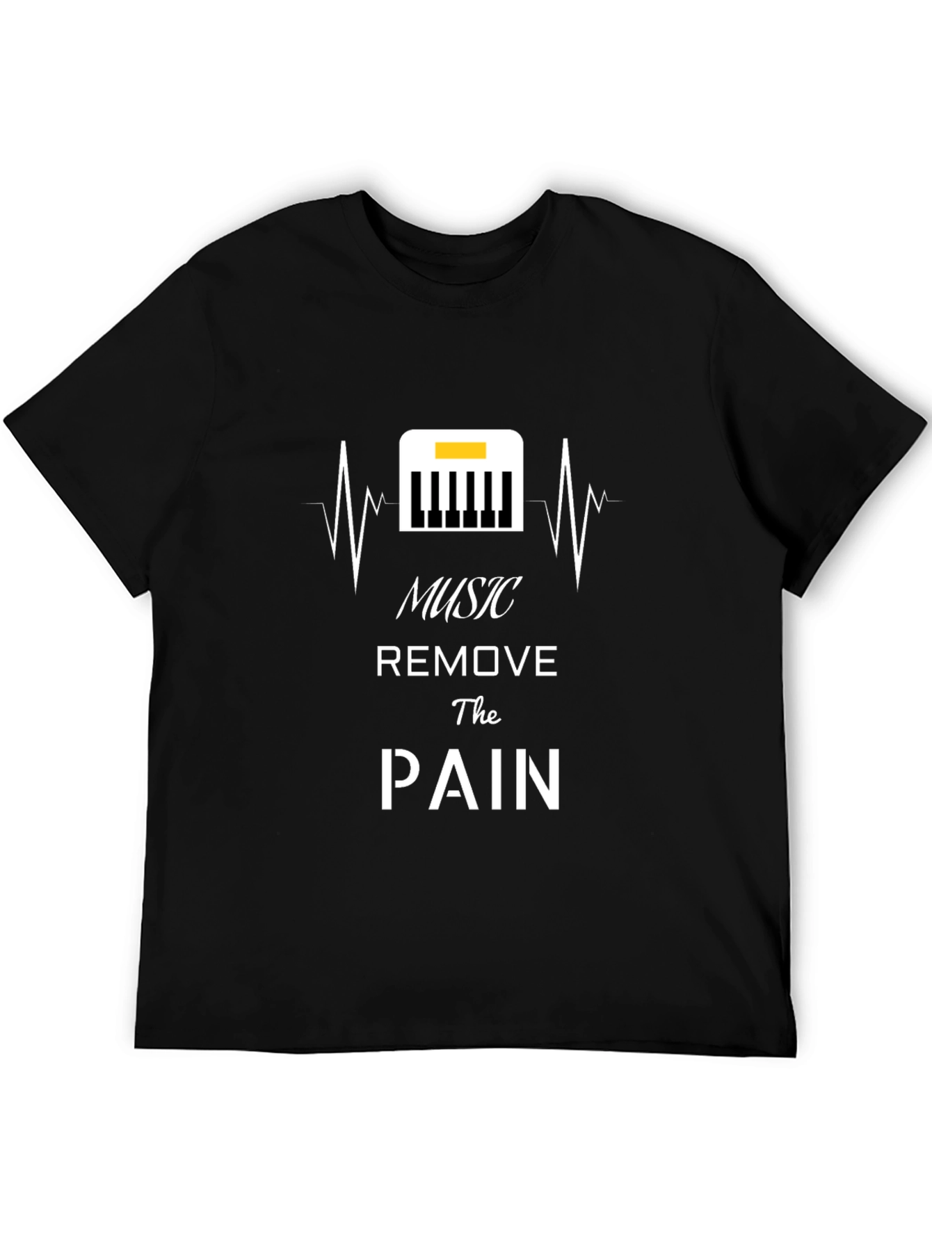 Music Removes Pain Black T-Shirt