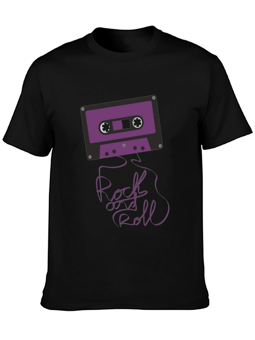 Rock and Roll Cassette Tape Graphic T-Shirt