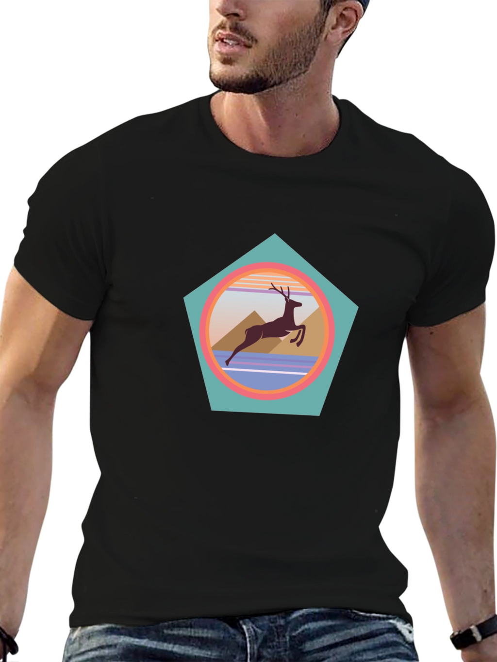 Retro Deer Graphic Tee