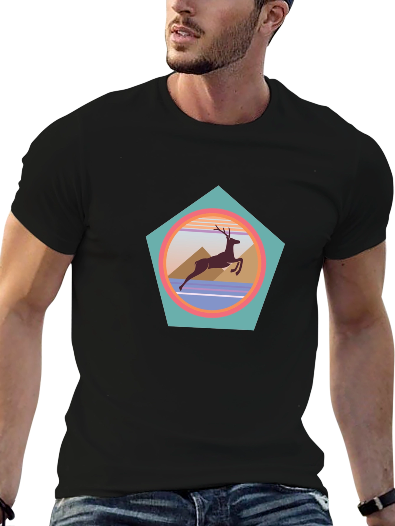 Retro Deer Graphic Tee