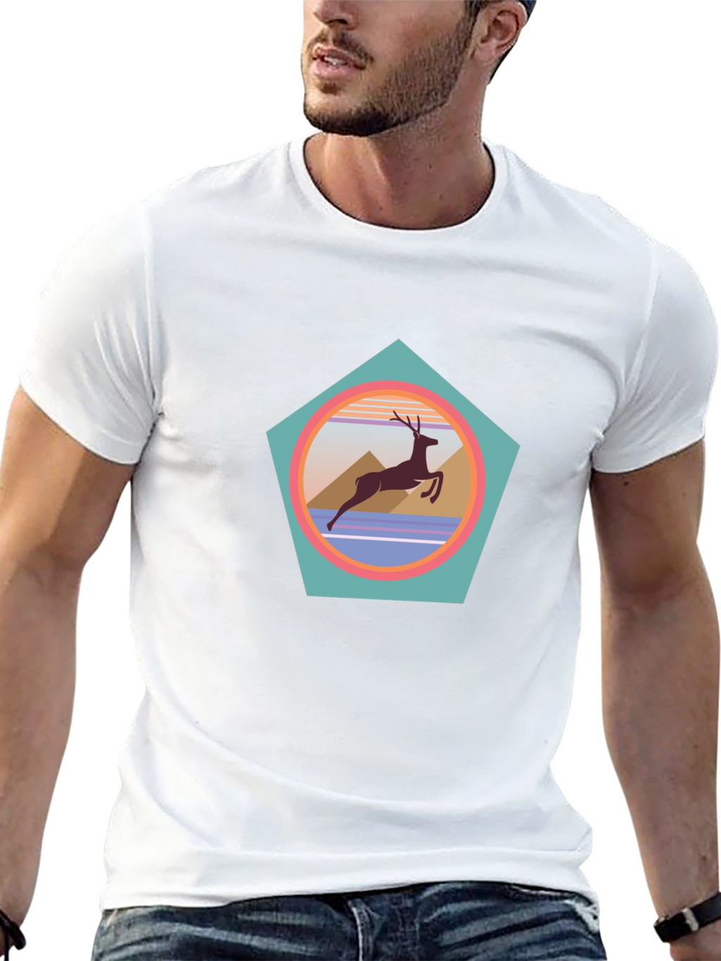 Retro Deer Graphic Tee
