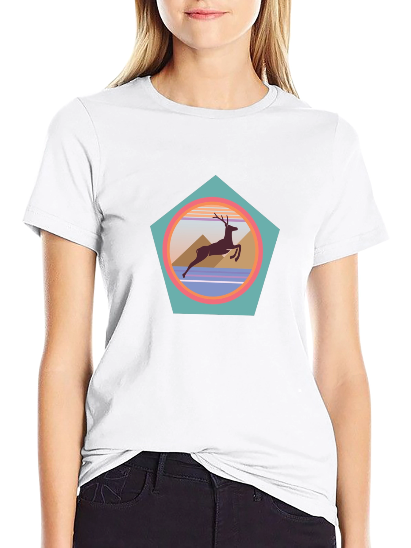 Retro Deer Graphic Tee
