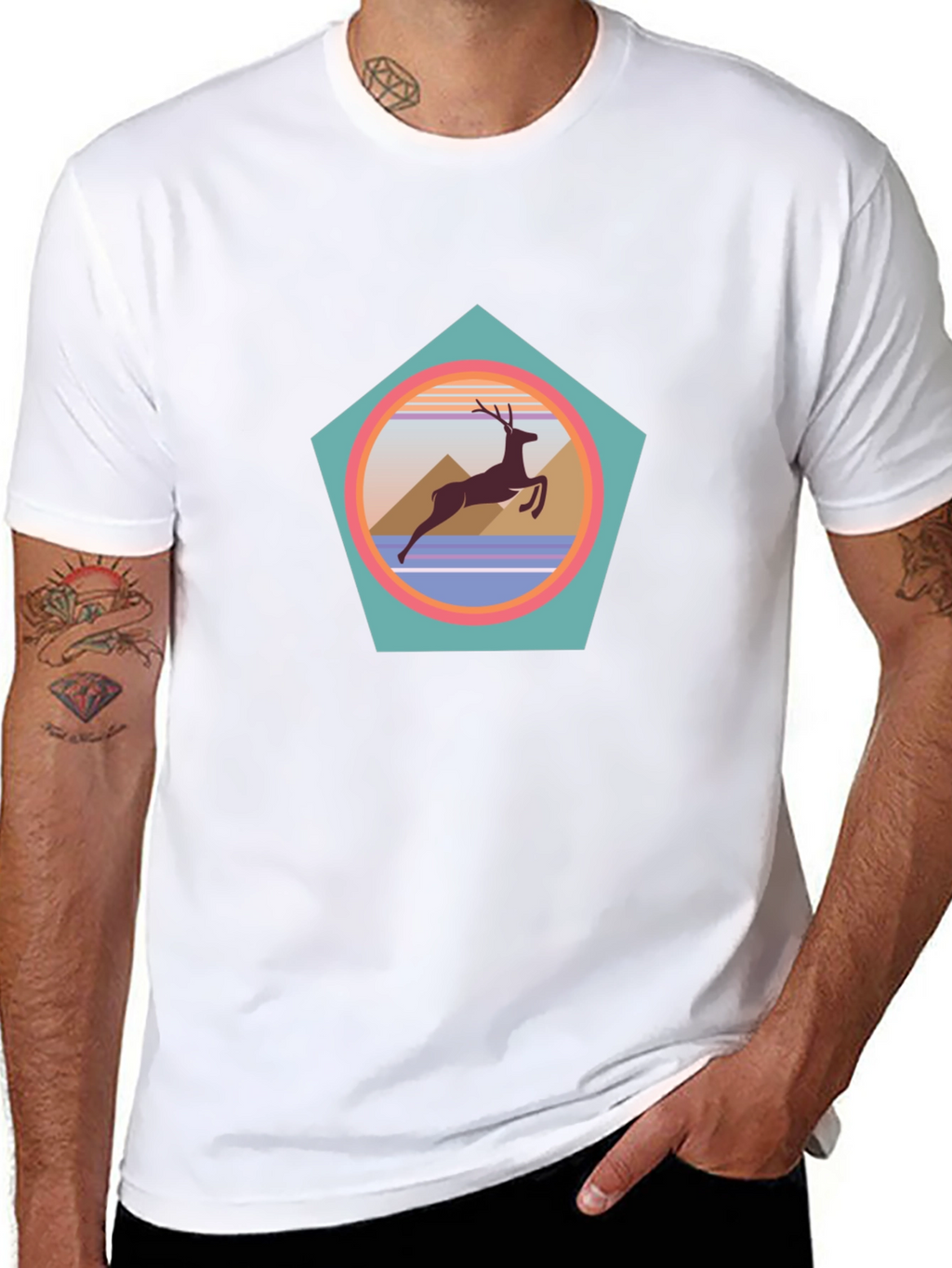 Retro Deer Graphic Tee