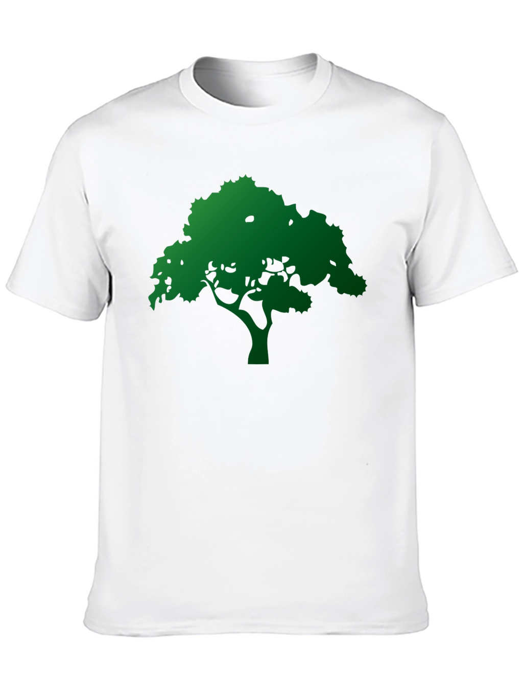 Green Tree Graphic Black T-Shirt
