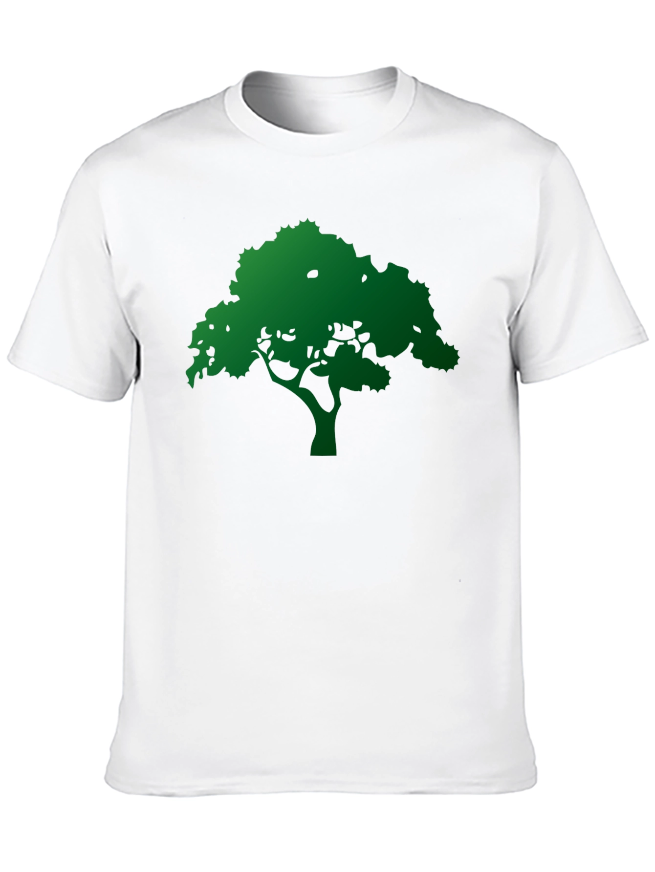 Green Tree Graphic Black T-Shirt