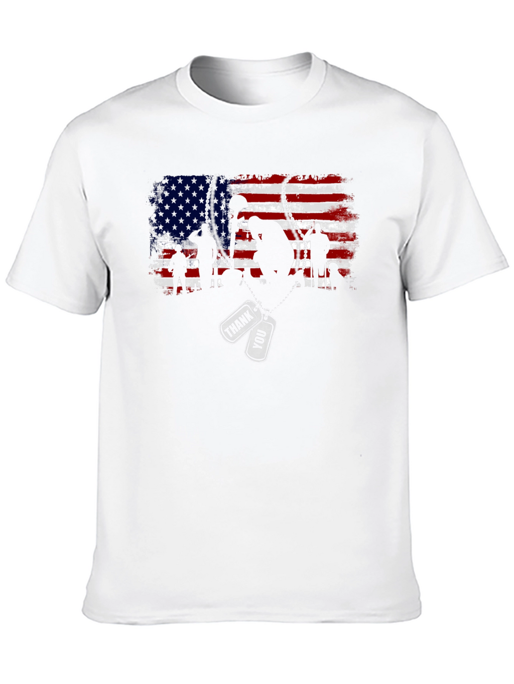 Patriotic US Flag Veteran Thank You T-Shirt