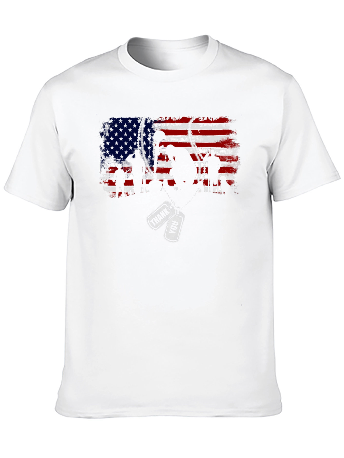Patriotic US Flag Veteran Thank You T-Shirt