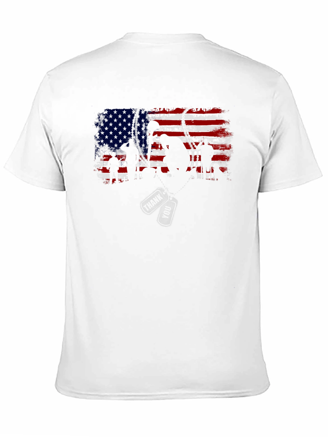 Patriotic US Flag Veteran Thank You T-Shirt