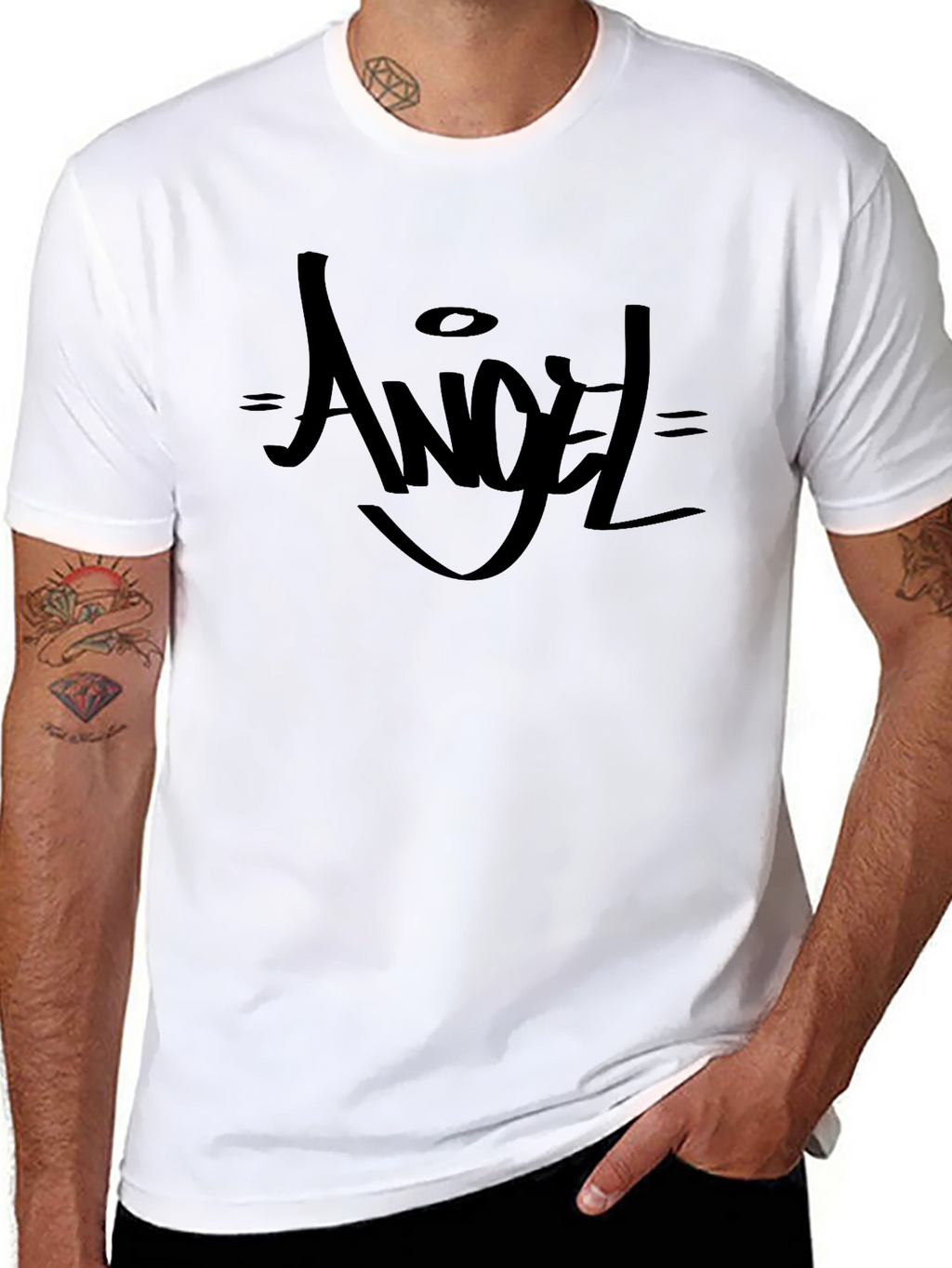 Angel Graphic Black T-Shirt