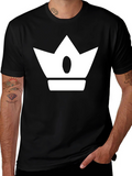Crown Graphic Print Mens Black T-Shirt