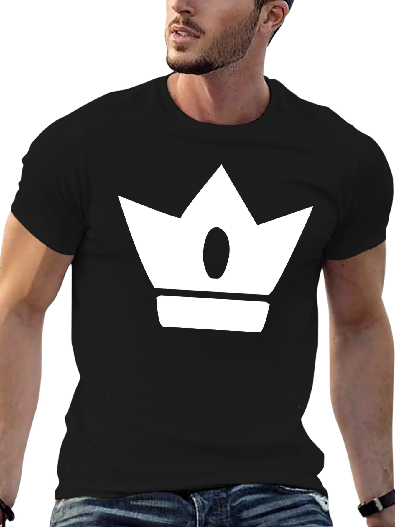 Crown Graphic Print Mens Black T-Shirt