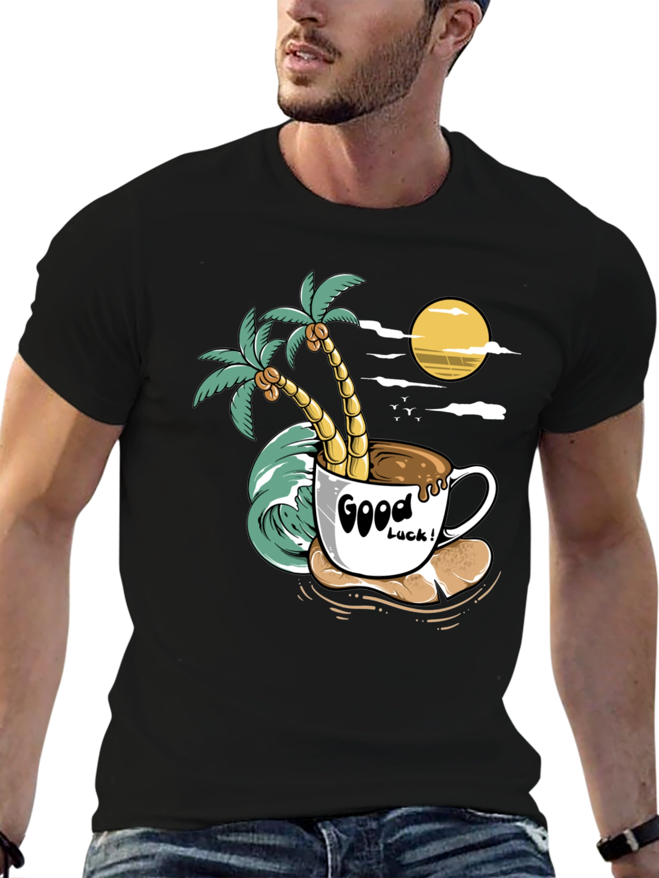 Tropical Coffee Graphic Tee