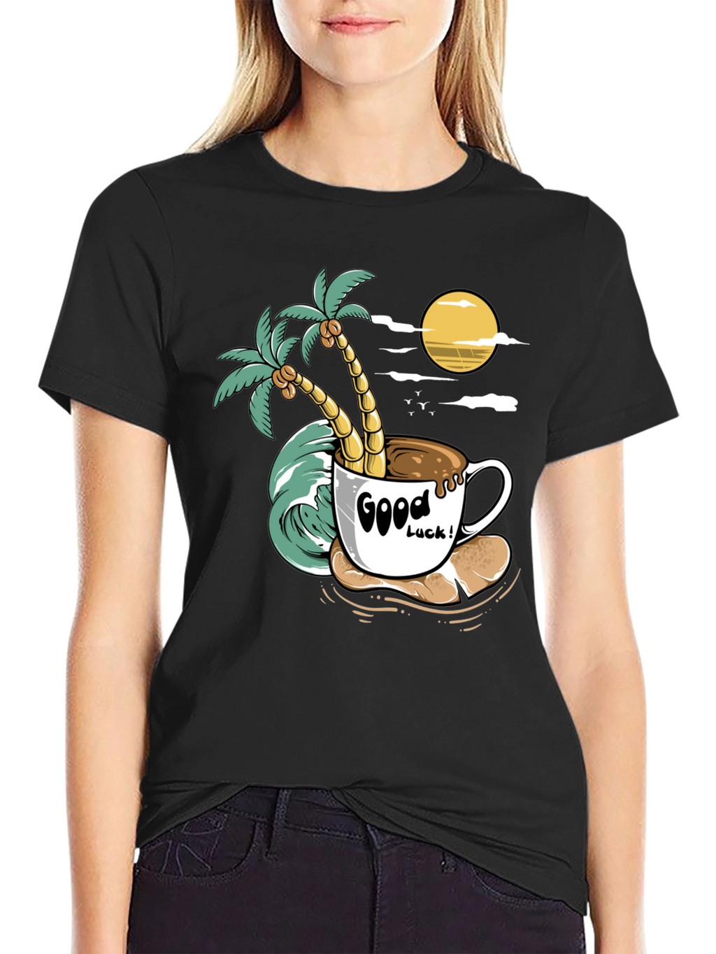 Tropical Coffee Graphic Tee