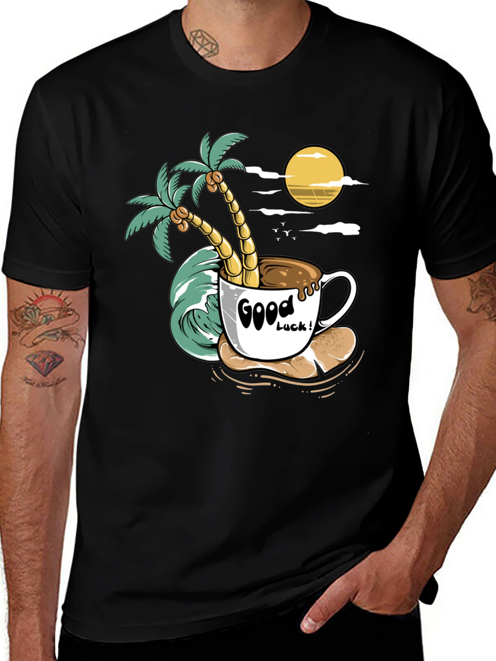 Tropical Coffee Graphic Tee