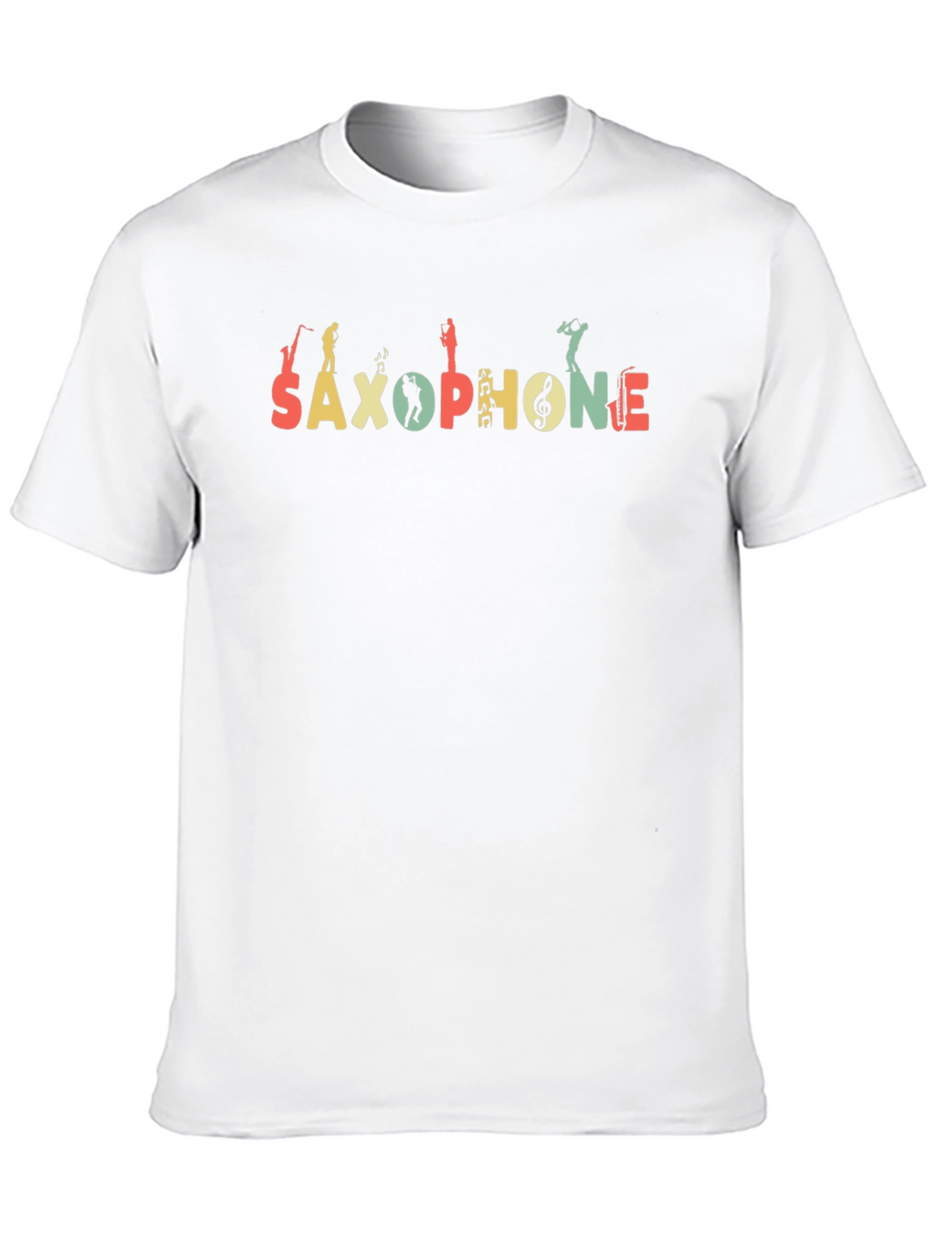 Saxophone Graphic Tee Retro Musical Shirt