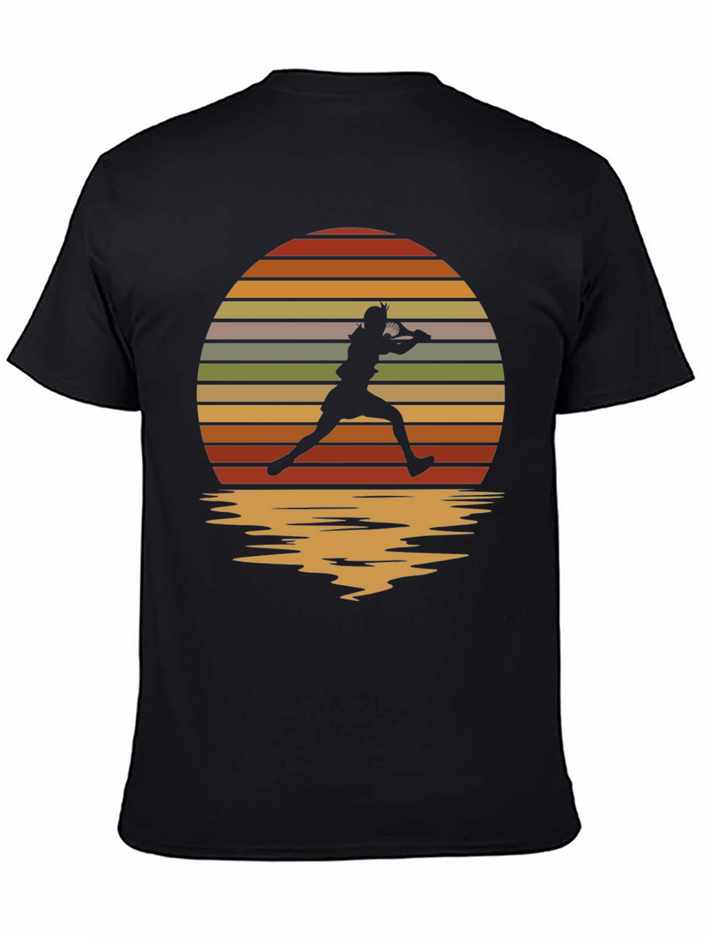 Retro Sunset Tennis Player Graphic Tee