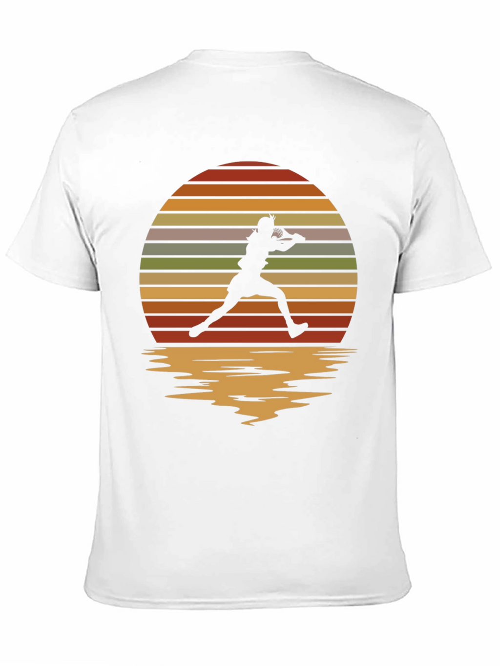 Retro Sunset Tennis Player Graphic Tee