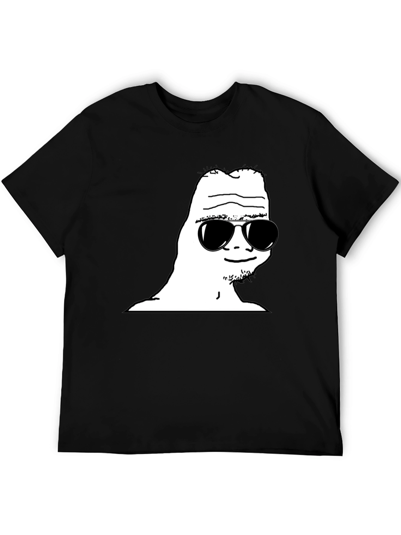 Cool Wojak Graphic Tee - Black T-Shirt