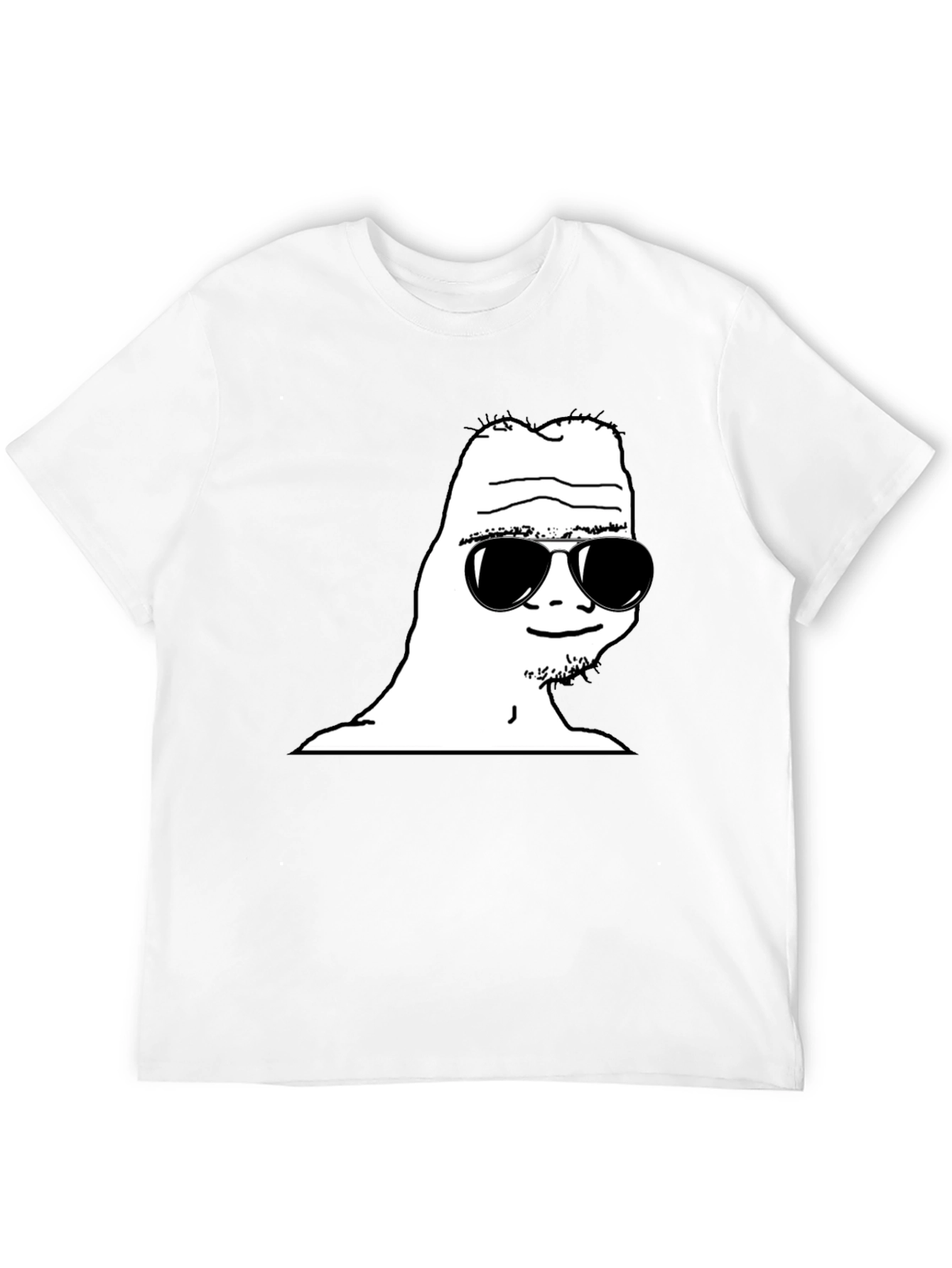 Cool Wojak Graphic Tee - Black T-Shirt