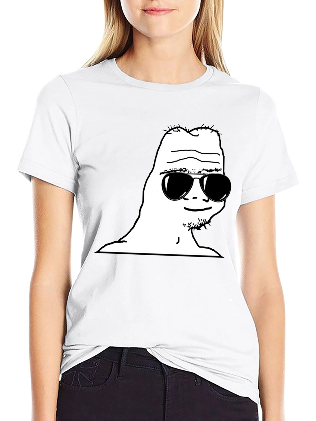 Cool Wojak Graphic Tee - Black T-Shirt